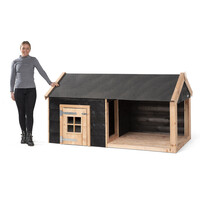 Hondenhok met veranda 201 x 113 x 110 cm | onderhoudsvrij buitenhok