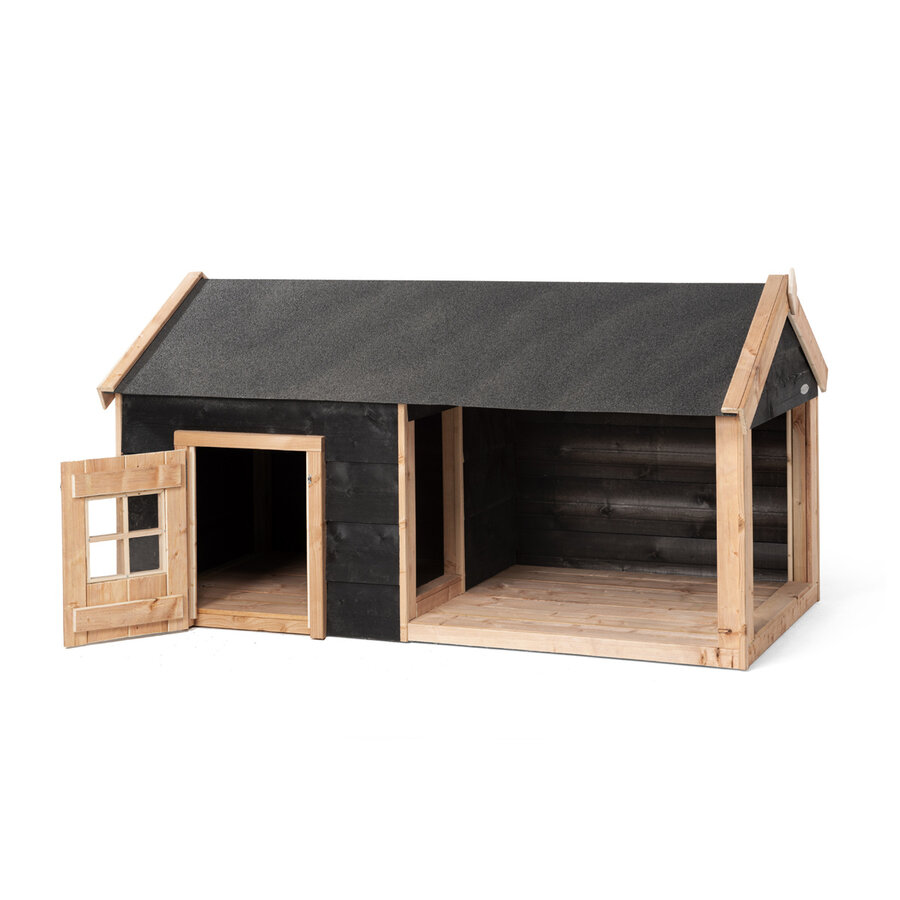 Hondenhok met veranda 201 x 113 x 110 cm | onderhoudsvrij buitenhok