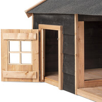 Hondenhok met veranda 201 x 113 x 110 cm | onderhoudsvrij buitenhok