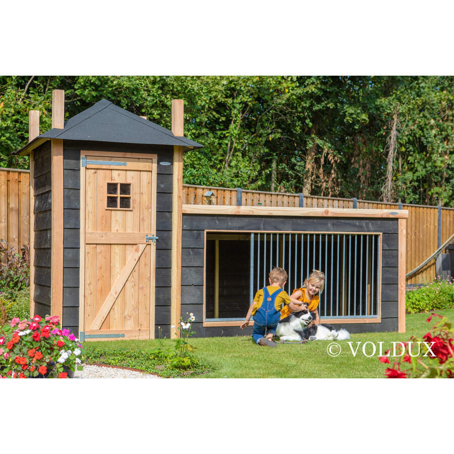 Hondenkennel Hooiberg Siem 392x150x235 cm met nachthok en kennel