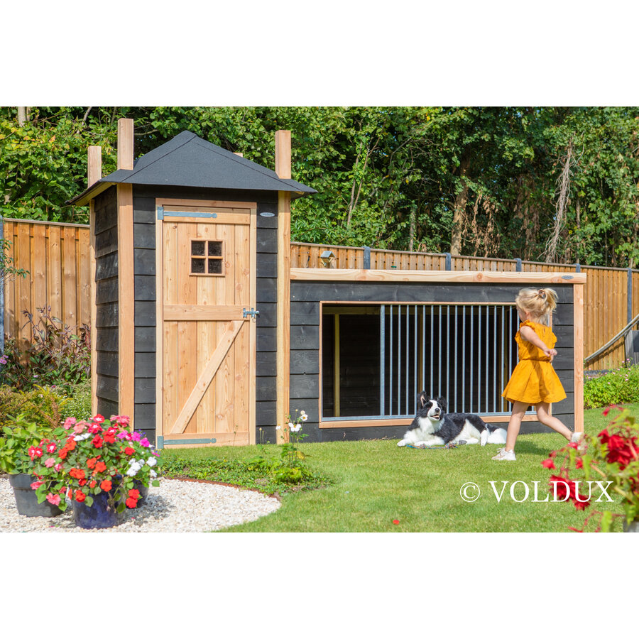 Hondenkennel Hooiberg Siem 392x150x235 cm met nachthok en kennel