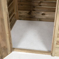 Hondenkennel Luna XL met nachthok | 342 x 130 x 132 cm | onderhoudsvrij hout