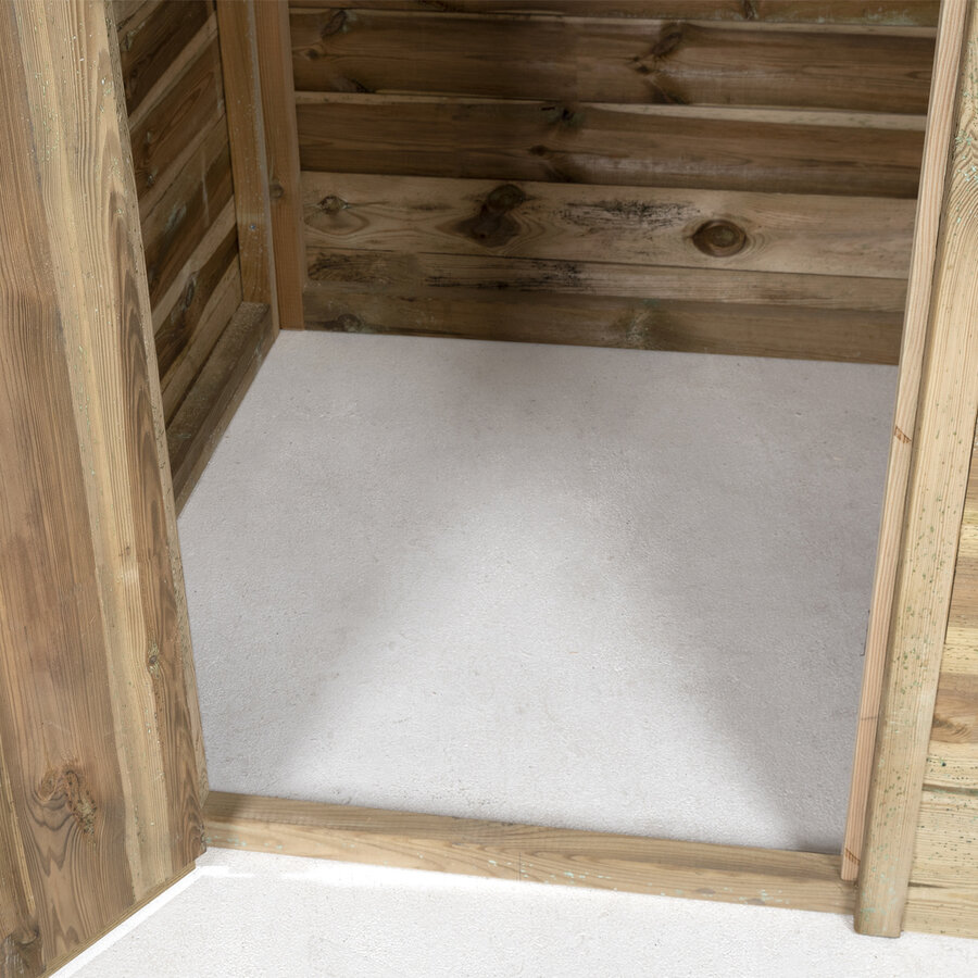 Hondenkennel Luna XL met nachthok | 342 x 130 x 132 cm | onderhoudsvrij hout