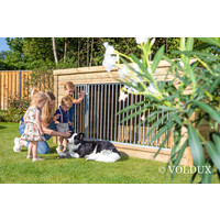 Hondenkennel Luna 260 x 130 x 132 cm | onderhoudsvrije buitenkennel met traliewerk