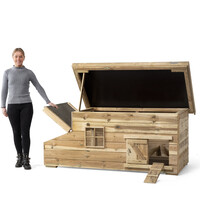 Kippenhok Fenne 190 x 88 x 110 cm | onderhoudsvrij nachthok met legnest