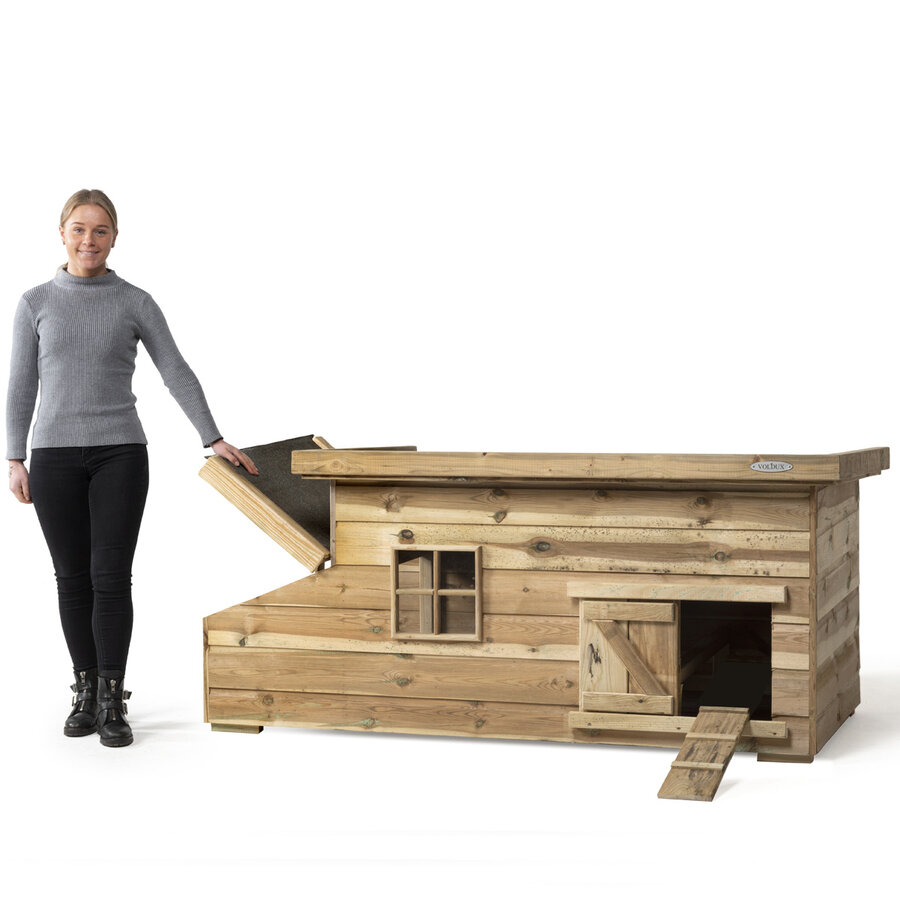 Kippenhok Fenne 190 x 88 x 110 cm | onderhoudsvrij nachthok met legnest