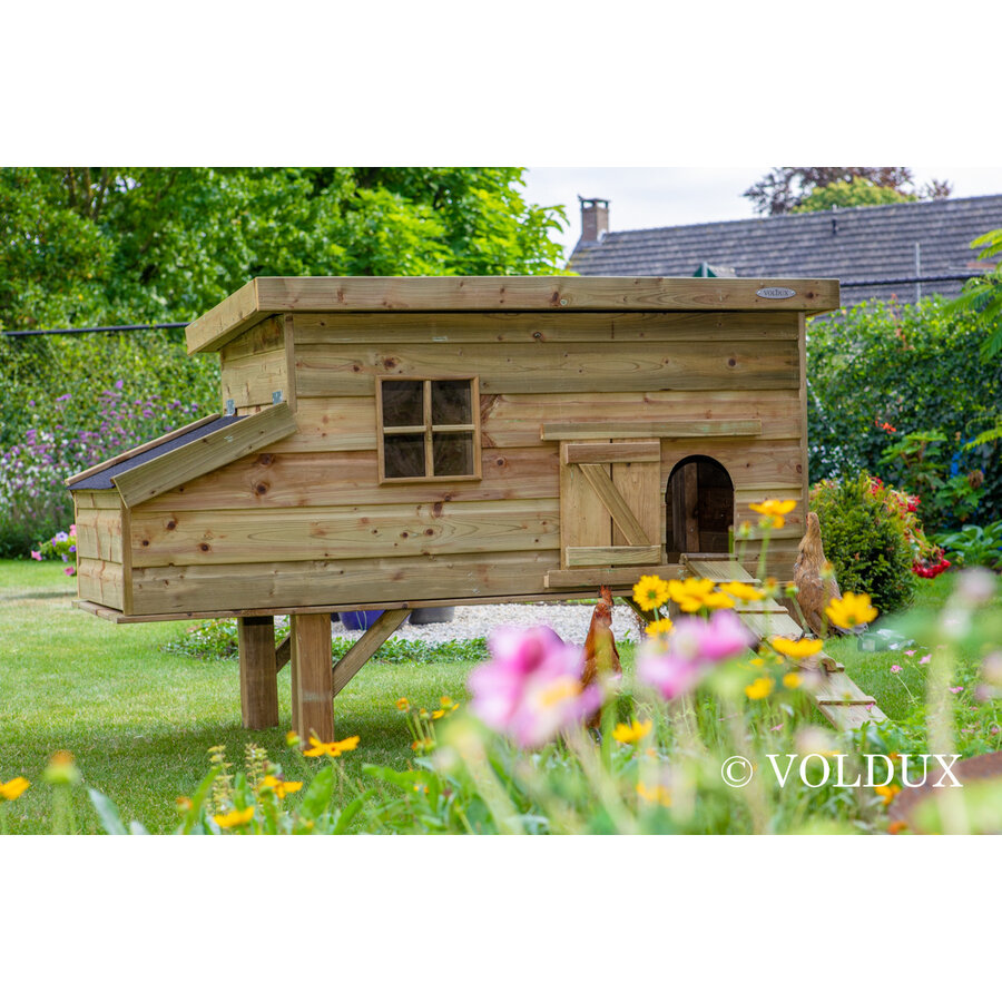 Kippenhok Finn 190x88x110 cm | verhoogd nachthok met legnest