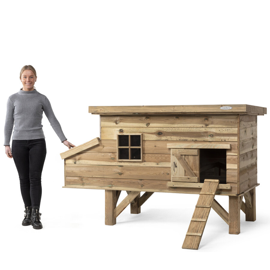 Kippenhok Finn 190x88x110 cm | verhoogd nachthok met legnest