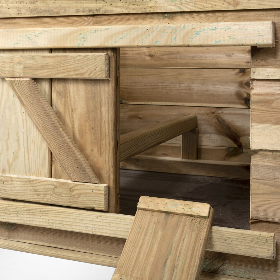 Kippenhok Finn 190x88x110 cm | verhoogd nachthok met legnest