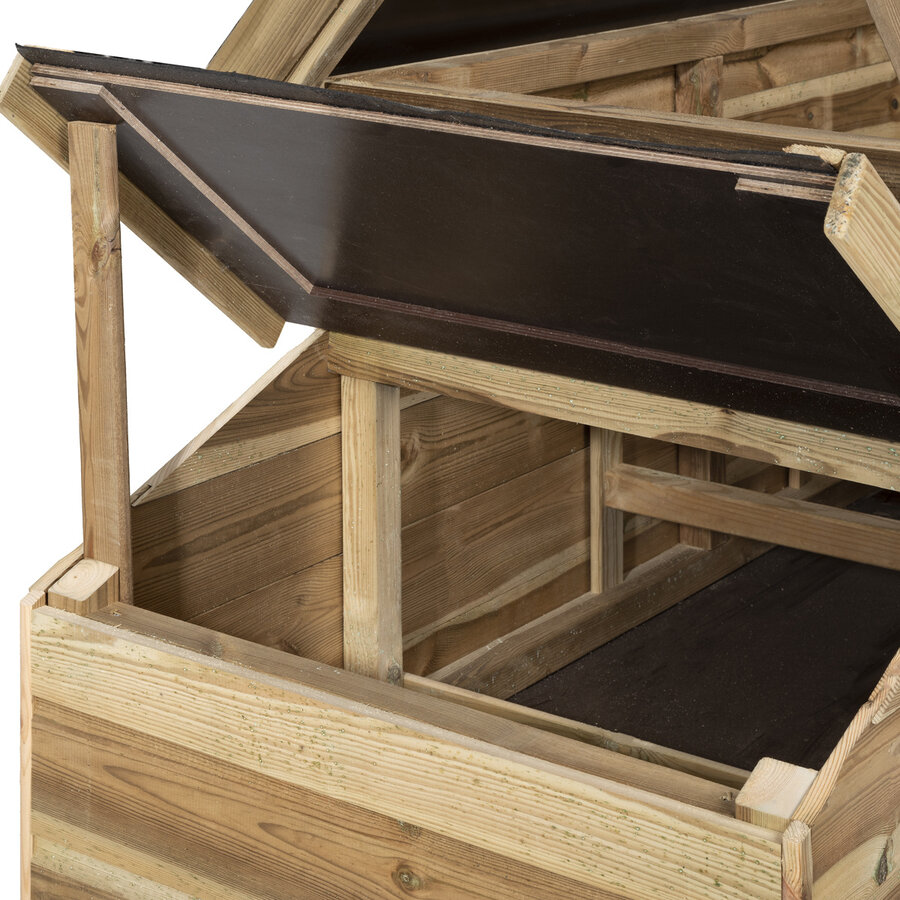 Kippenhok Finn 190x88x110 cm | verhoogd nachthok met legnest