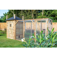 Kippenhok hooiberg Eline XL met extra grote ren 437 x 150 x 235 cm