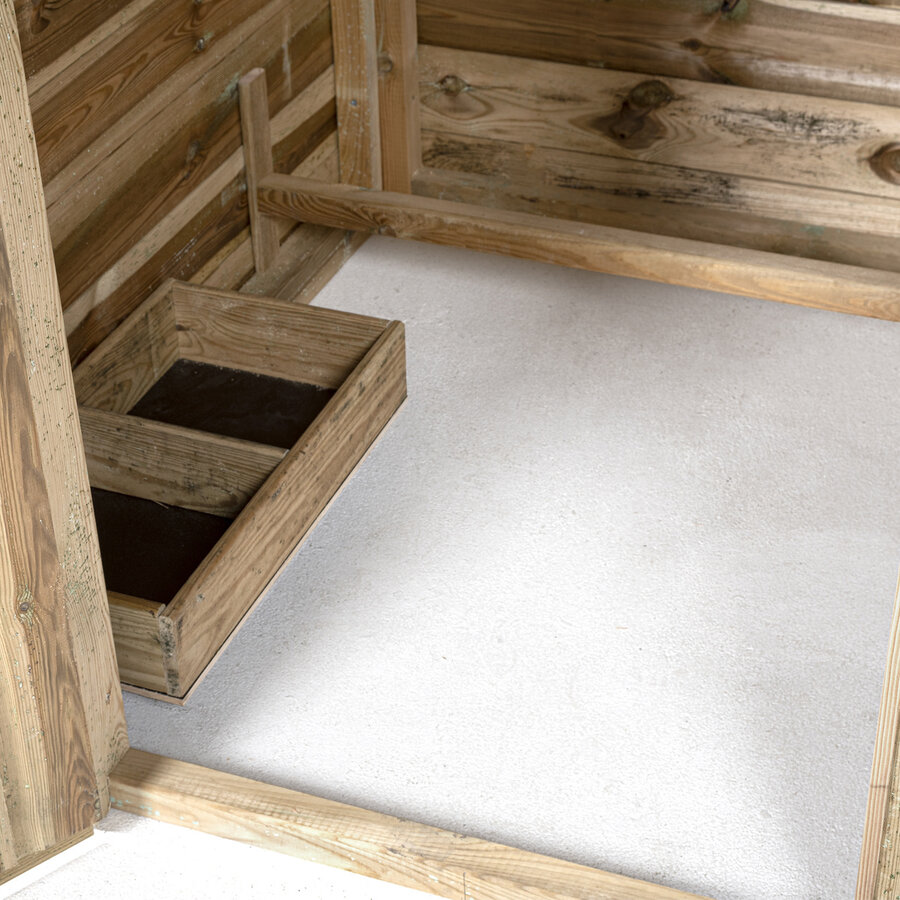 Kippenhok hooiberg Eline XL met extra grote ren 437 x 150 x 235 cm
