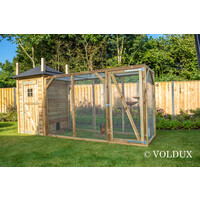 Kippenhok hooiberg Eline XL met extra grote ren 437 x 150 x 235 cm