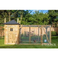 Kippenhok hooiberg Eline XL met extra grote ren 437 x 150 x 235 cm