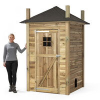 Kippenhok hooiberg Eline 150x150x235 cm | geïmpregneerd hout | met zitstok en legnest