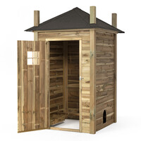 Kippenhok hooiberg Eline 150x150x235 cm | geïmpregneerd hout | met zitstok en legnest
