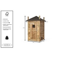 Kippenhok hooiberg Eline 150x150x235 cm | geïmpregneerd hout | met zitstok en legnest