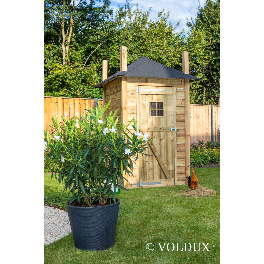 Kippenhok hooiberg Eline 150x150x235 cm | geïmpregneerd hout | met zitstok en legnest