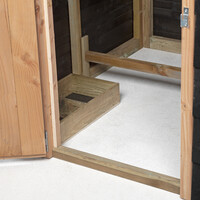 Kippenhok Hooiberg Mees XL | 437 x 150 x 235 cm | nachthok met legnest en ruime ren
