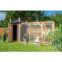 Kippenhok Hooiberg Mees XL | 437 x 150 x 235 cm | nachthok met legnest en ruime ren