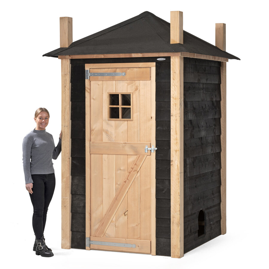 Kippenhok hooiberg Mees 150 x 150 x 235 cm | onderhoudsvrij nachthok met legnest en zitstok
