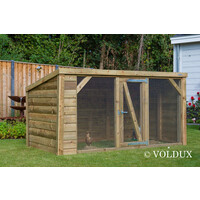 Kippenren Britt 260 x 130 x 132 cm | marterproof | dakleer