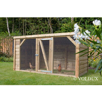 Kippenren Britt 260 x 130 x 132 cm | marterproof | dakleer