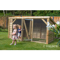 Kippenren Britt 260 x 130 x 132 cm | marterproof | dakleer
