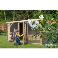 Kippenren Britt 260 x 130 x 132 cm | marterproof | dakleer