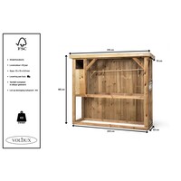 Voldux Volière R1 | buitenvolière met nachthok 215x70x185