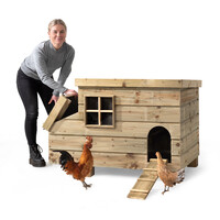Kippenhok Bella bouwpakket 122 x 79 x 83 cm met legnest