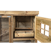 Kippenhok Adri 363 x 95 x 124 cm | houten kippenhok met overdekte ren en nachthok