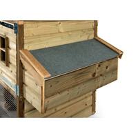 Kippenhok Loekie met overdekte kippenren 273x95x148 cm | luxe buitenverblijf met extern legnest