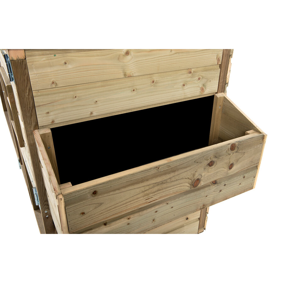Kippenhok Loekie met overdekte kippenren 273x95x148 cm | luxe buitenverblijf met extern legnest