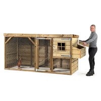 Glorenza Kippenhok Nelly 273 x 95 x 124 cm | bouwpakket met ren en legnest
