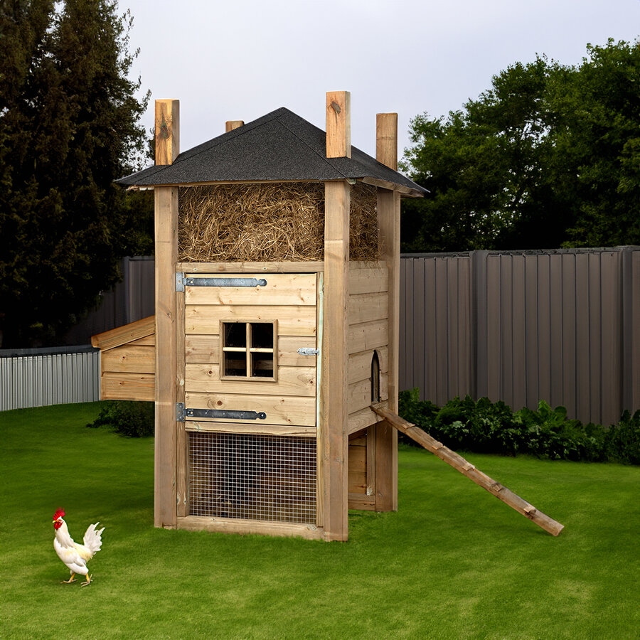 Hooiberg kippenhok Sem 128 x 110 x 190 cm | onderhoudsvrij nachthok met legnest
