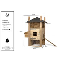 Hooiberg kippenhok Sem 128 x 110 x 190 cm | onderhoudsvrij nachthok met legnest