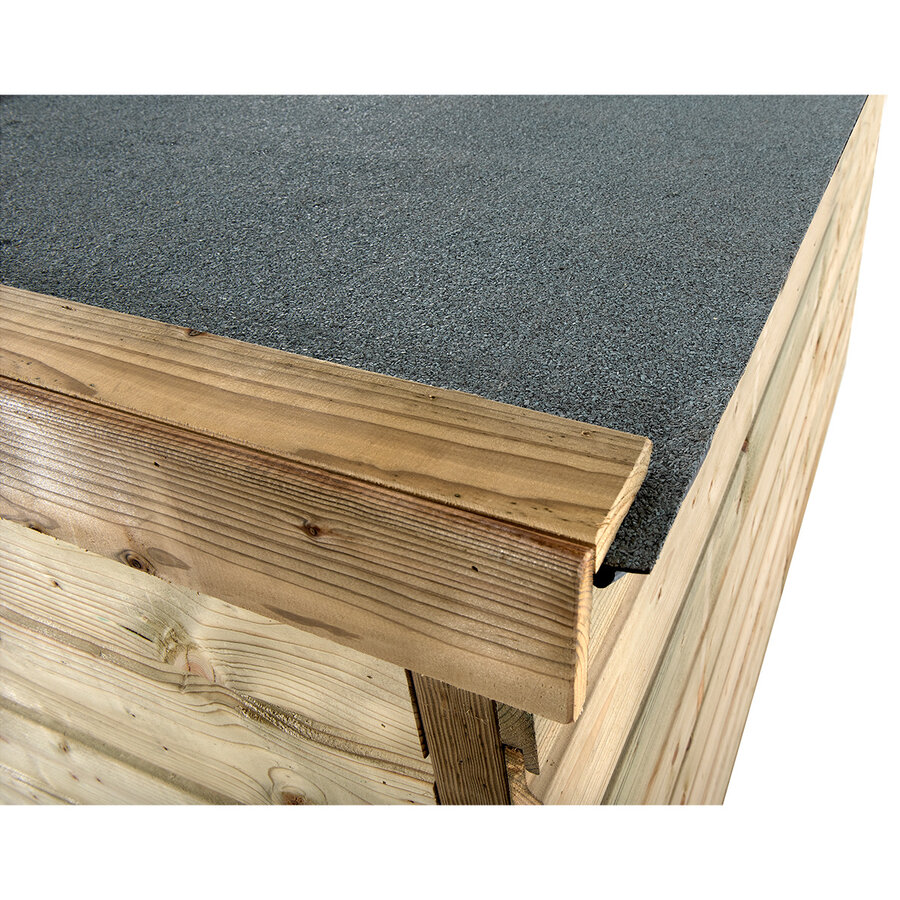 Kippenhok hooiberg met overdekte ren 340x110x190 cm