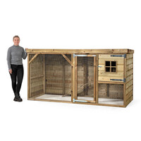 Konijnenhok Jip met overdekte ren 243x95x124 cm