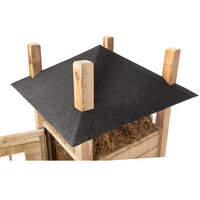 Konijnenhok hooiberg bouwpakket met hooizolder en trapje 110x110x190 cm