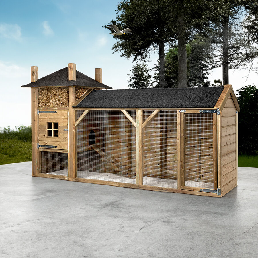 Glorenza Sterre konijnenhok hooiberg 340x110x190 cm