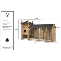 Glorenza Sterre konijnenhok hooiberg 340x110x190 cm