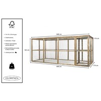 Houten dierenren | 448x179x183 cm