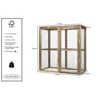 Houten dierenren naturel 179 x 85 x 183 cm