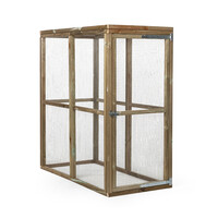 Houten kippenren naturel | 85 x 179 x 183 cm