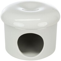 Keramiek huis voor hamster en muis taupe met afneembaar dak