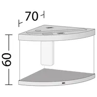 Trigon 190 LED + Meubel | 190L | 99 x 70 x 60CM Lichthout