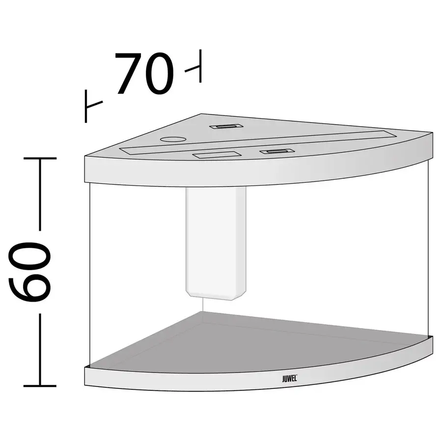 Trigon 190 LED + Meubel | 190L | 99 x 70 x 60CM Lichthout