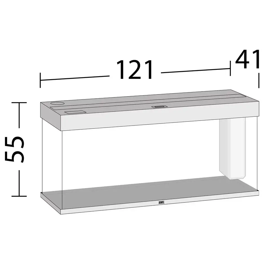 Rio 240 LED + Meubel | 240L | 121 x 41 x 51CM Zwart