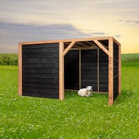 Schuilstal Maart 369 x 196 x 208 cm | onderhoudsvrije houten schuilplek